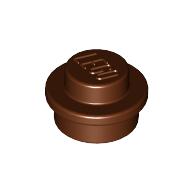 [New] Plate, Round 1 x 1 Straight Side, Reddish Brown. /Lego. Parts. 4073